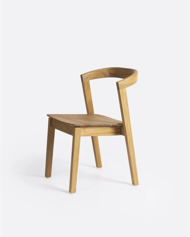 ARC chair without armrests in teak wood 52 x 53 x 76 cm in natural colour