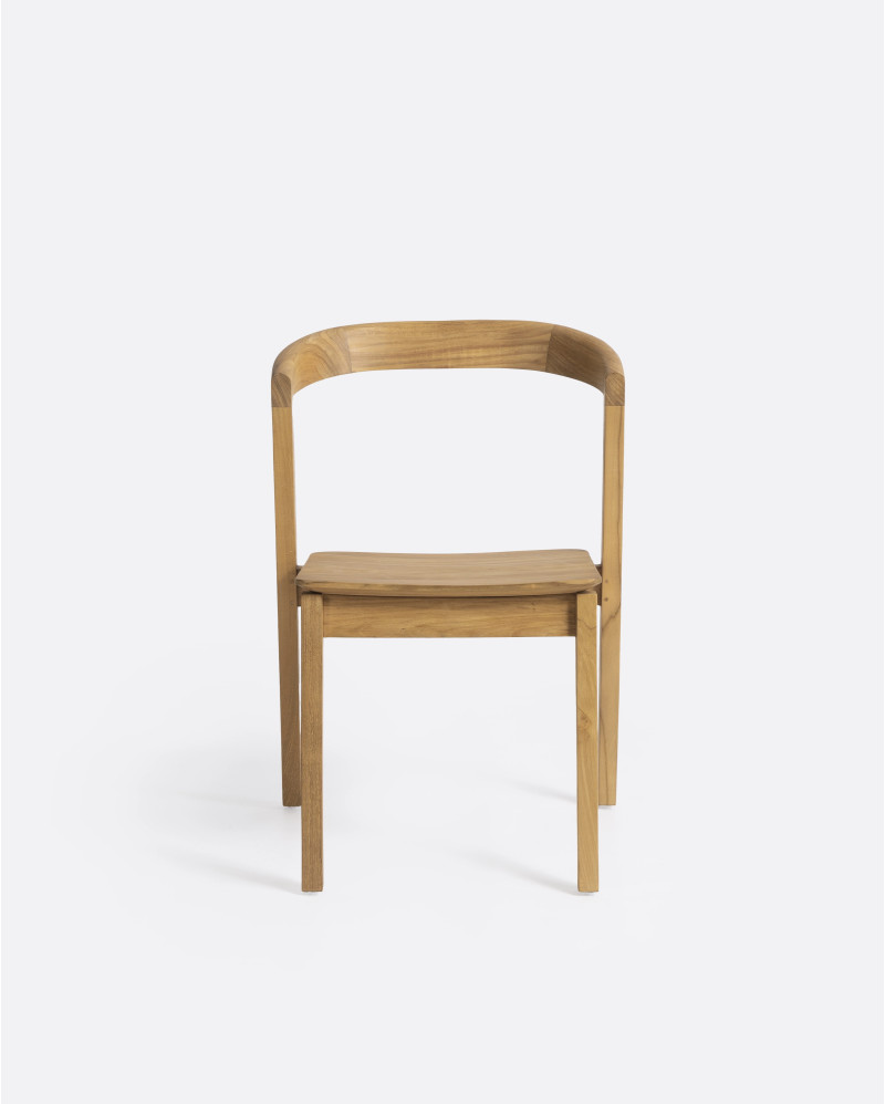 ARC chair without armrests in teak wood 52 x 53 x 76 cm in natural colour