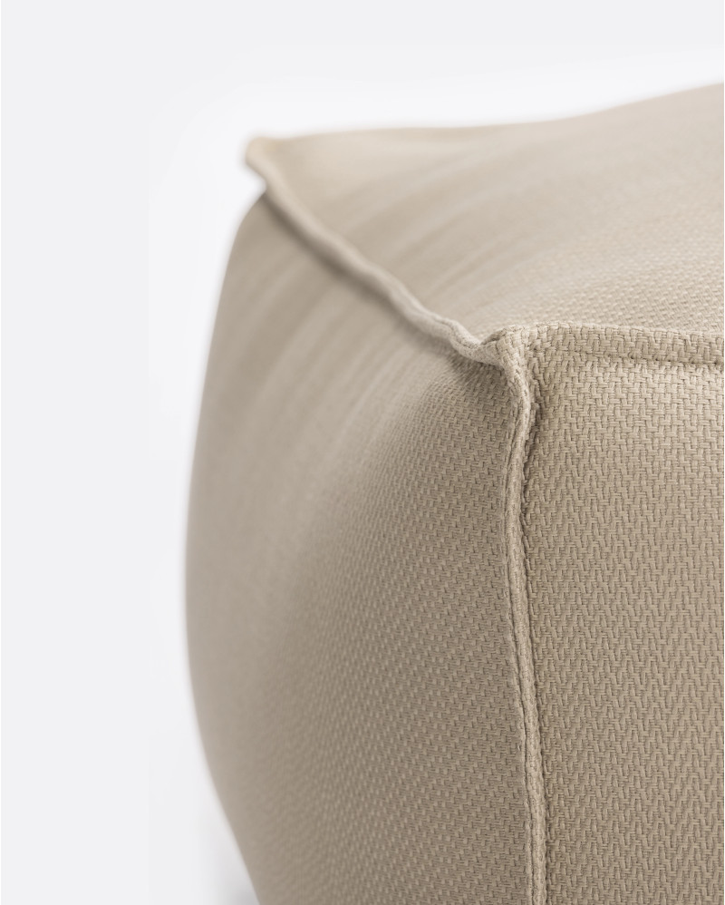 CACCINI outdoor pouffe 80 x 80 x 45 cm in natural colour