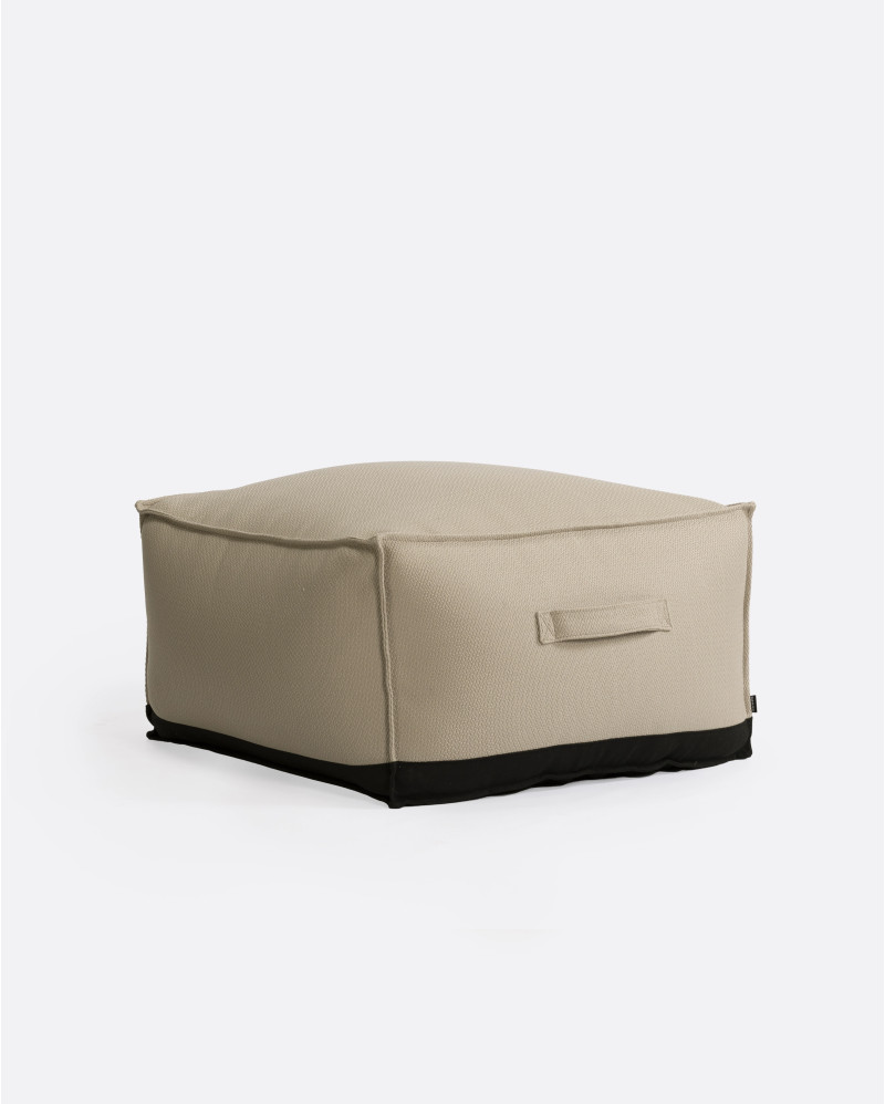 CACCINI outdoor pouffe 80 x 80 x 45 cm in natural colour