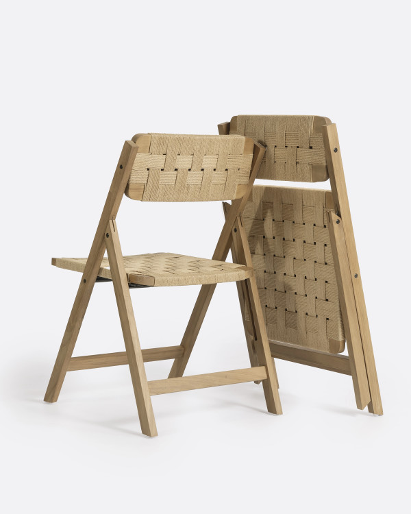 CORA folding chair in teak...