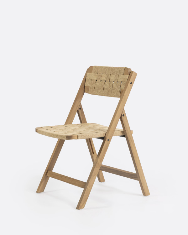 CORA folding chair in teak...