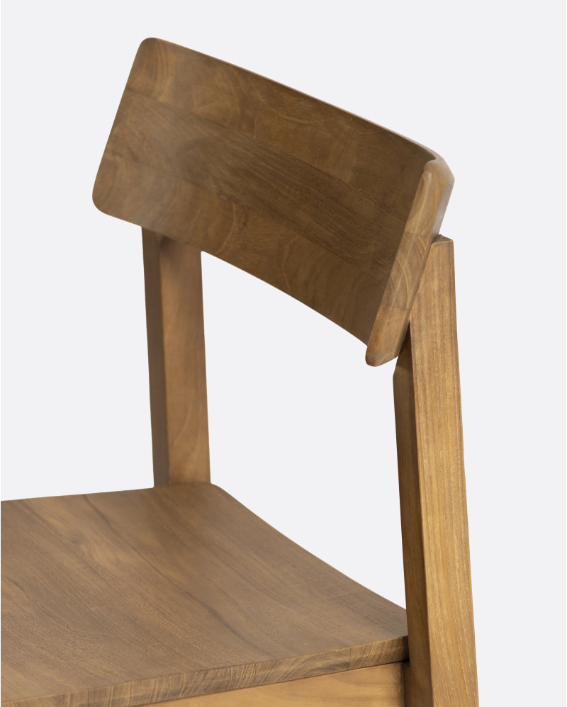 RAWI WA chair in teak wood 50 x 47 x 78 cm in natural colour