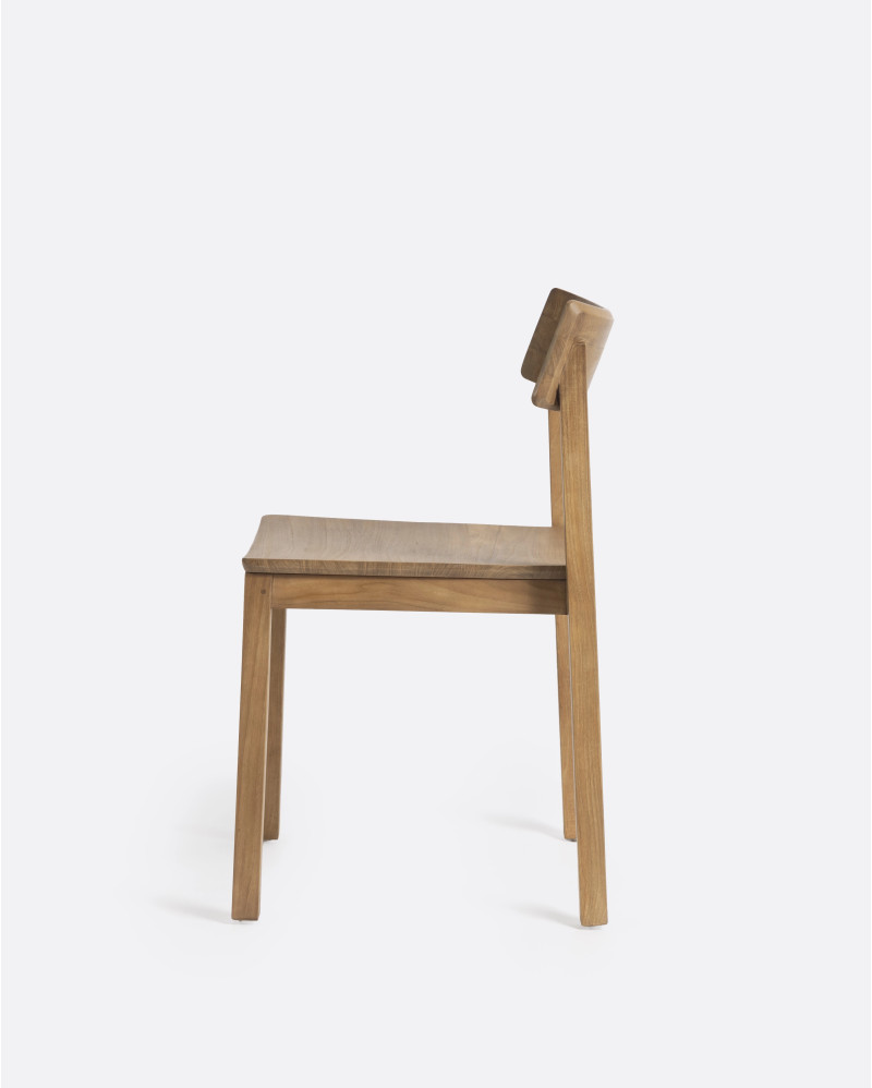 RAWI WA chair in teak wood 50 x 47 x 78 cm in natural colour