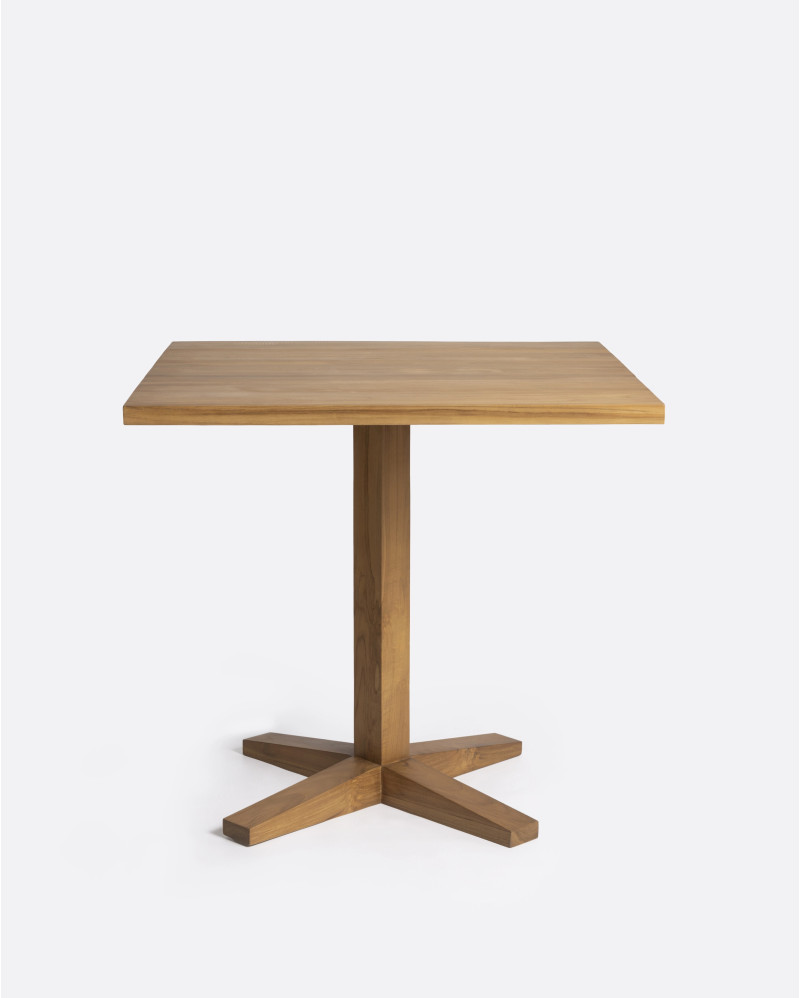 RUMAH dining table in teak wood 80 x 80 x 75 cm in natural colour