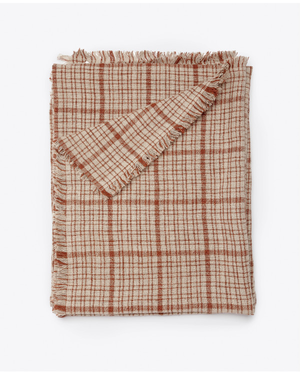 GADELA plaid in linen 170 x...