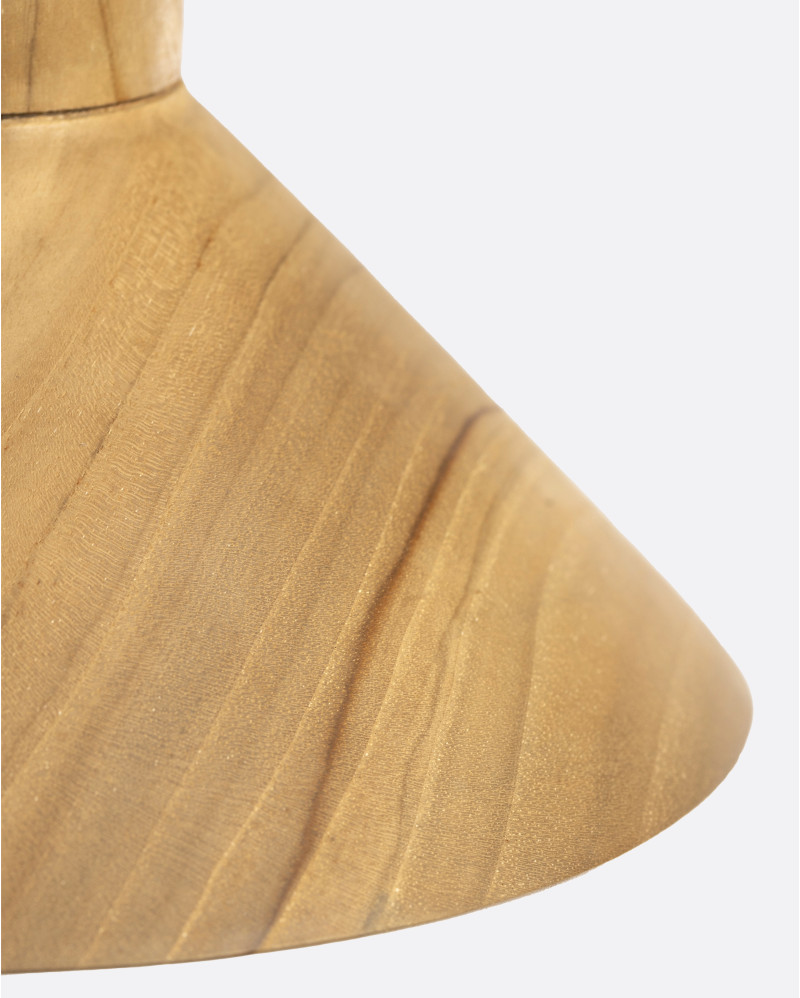 VERTEX WOOD S ceiling lamp in teak wood Ø 23 x 24 cm height in natural colour