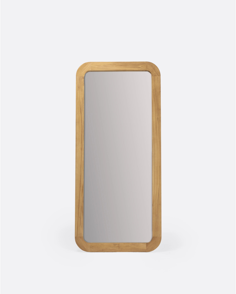 WEDA mirror in teak wood 85 x 5 x 5 x 190 cm in natural colour