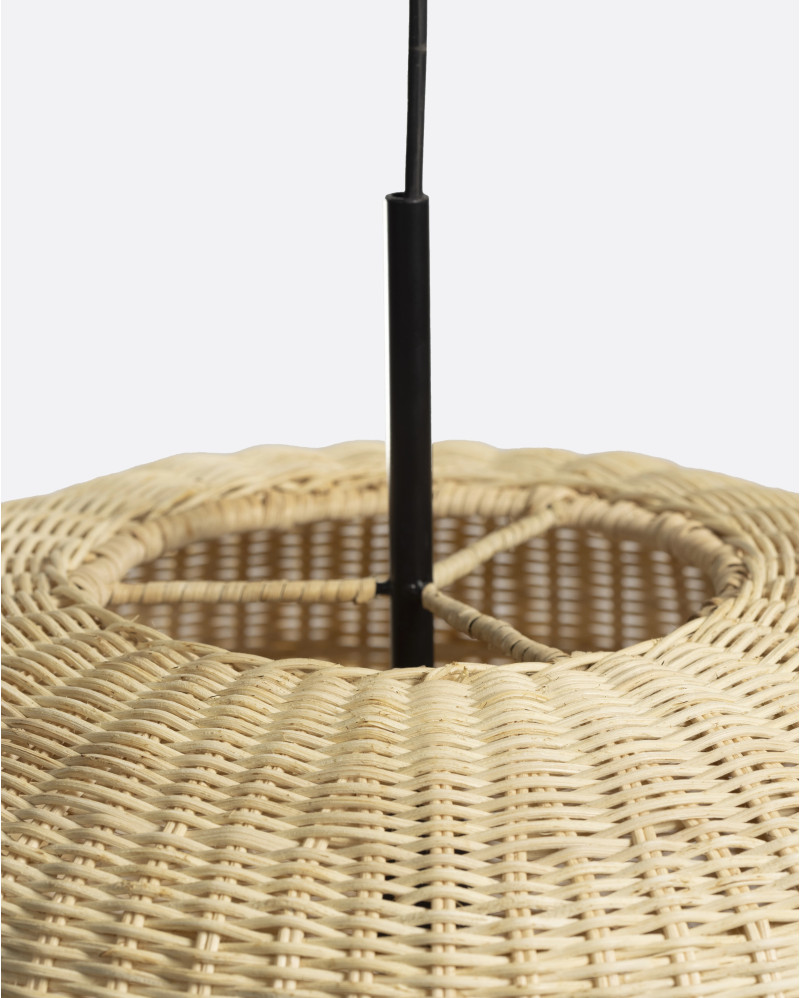 YOBI ceiling lamp in rattan and iron Ø 48 x 42 cm high in natural colour