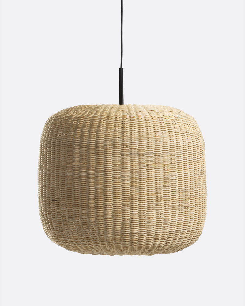 YOBI ceiling lamp in rattan and iron Ø 48 x 42 cm high in natural colour