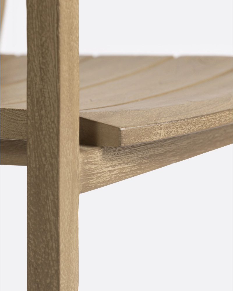 GENESIS outdoor chair in teak wood 55 x 57 x 85 cm in weathered finish