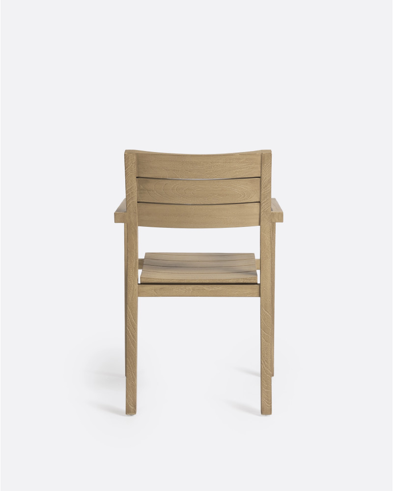 GENESIS outdoor chair in teak wood 55 x 57 x 85 cm in weathered finish