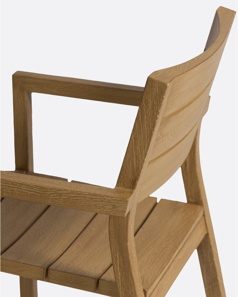 GENESIS outdoor chair in teak wood 55 x 57 x 85 cm in natural colour