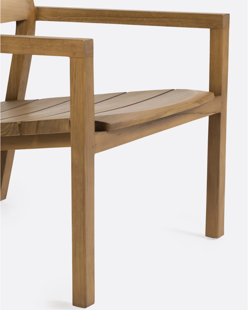 GENESIS outdoor lounge chair in teak wood 62 x 73 x 72 cm in natural colour