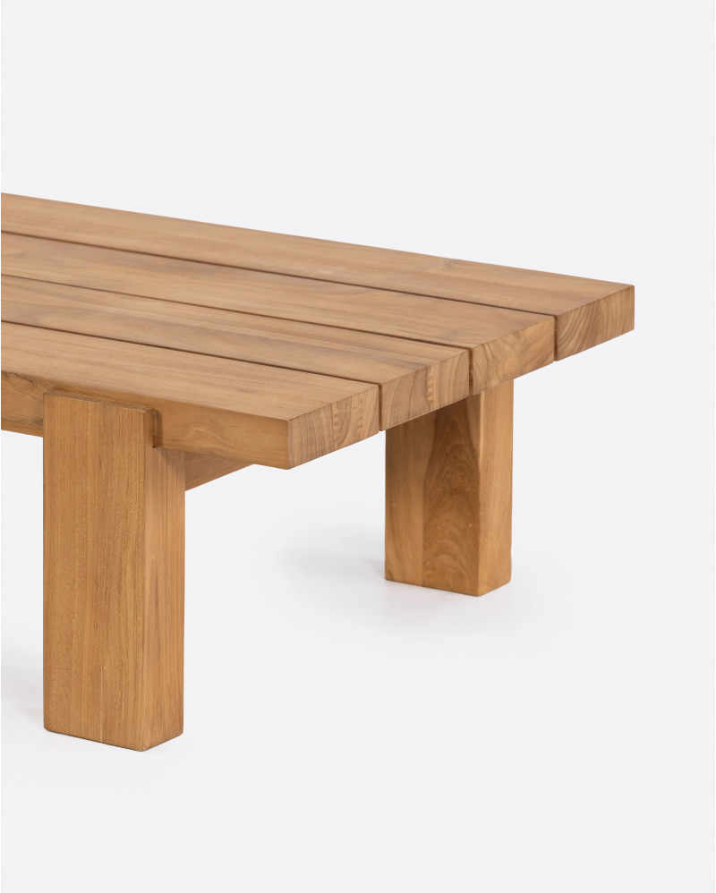 MEDAN outdoor coffee table in teak wood 150 x 65 x 35 cm in natural colour