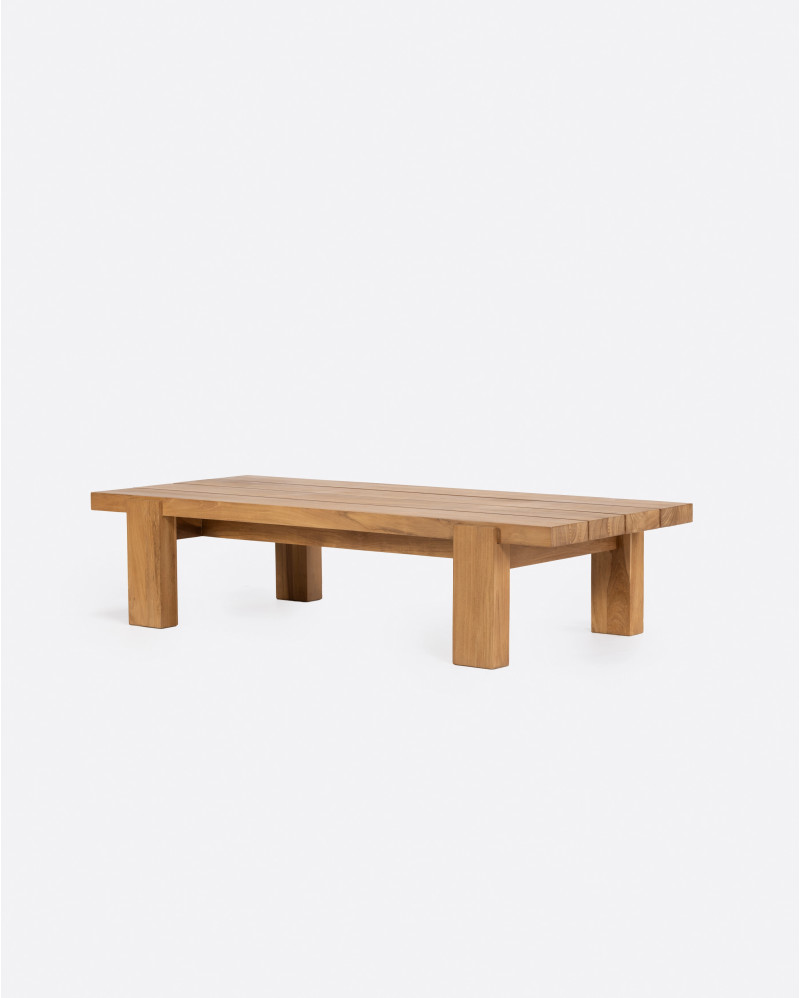 MEDAN outdoor coffee table in teak wood 150 x 65 x 35 cm in natural colour