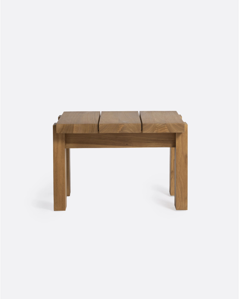 MEDAN outdoor side table in teak wood 54 x 54 x 38 cm in natural colour