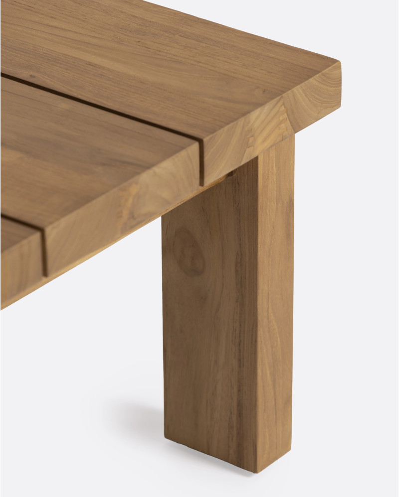 MEDAN outdoor side table in teak wood 57 x 54 x 38 cm in natural colour