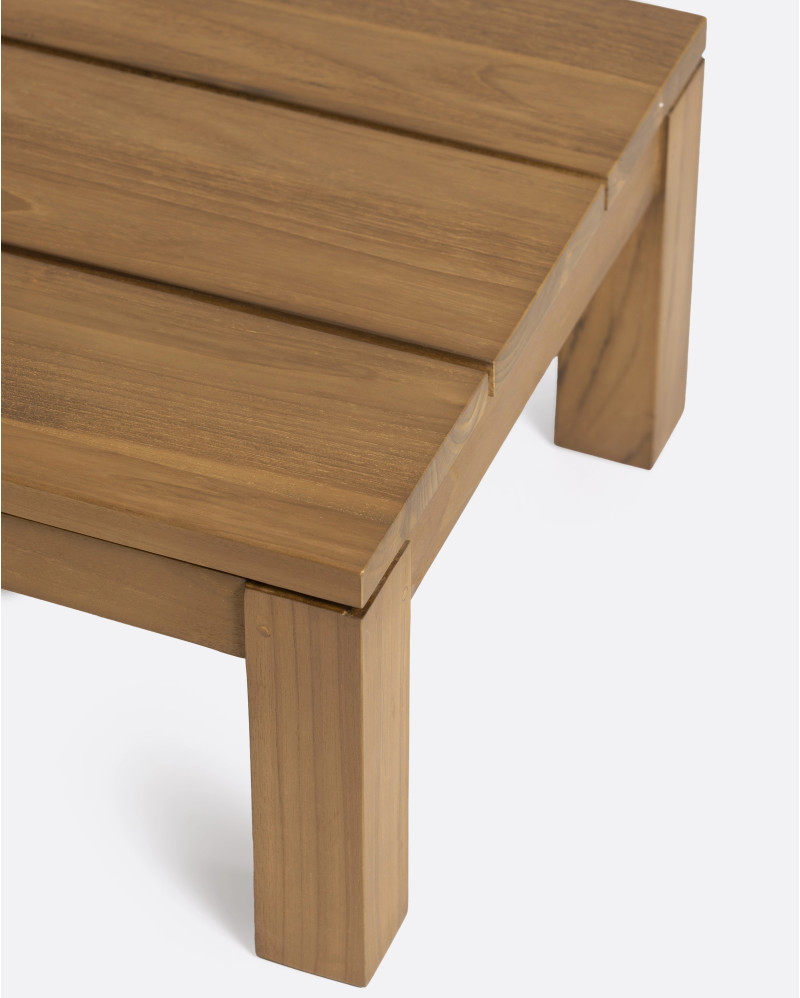 GENESIS outdoor side table in teak wood 45 x 45 x 25 cm in natural colour