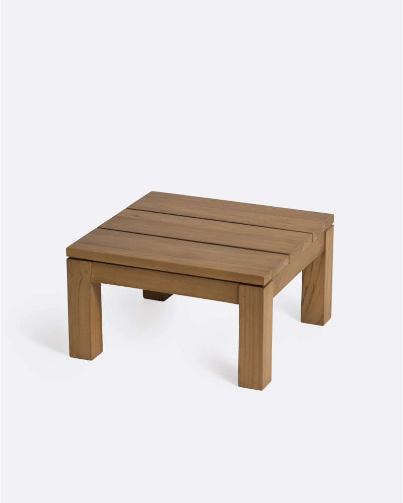 GENESIS outdoor side table in teak wood 45 x 45 x 25 cm in natural colour