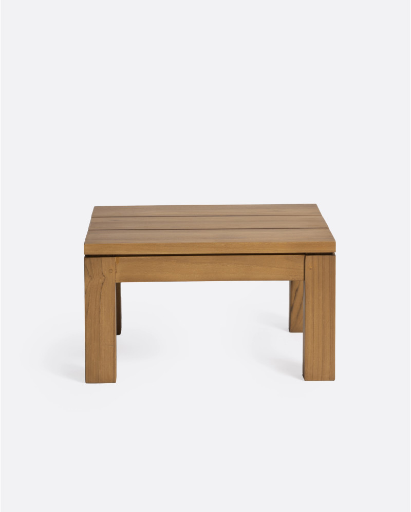 GENESIS outdoor side table in teak wood 45 x 45 x 25 cm in natural colour