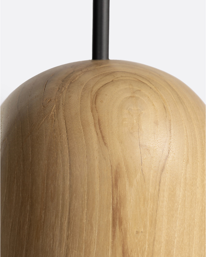 PLAY S ceiling lamp in teak wood Ø 13 x 17 cm height in natural colour