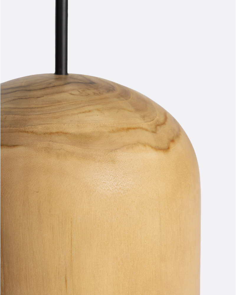 PLAY L ceiling lamp in teak wood Ø 21 x 28 cm height in natural colour