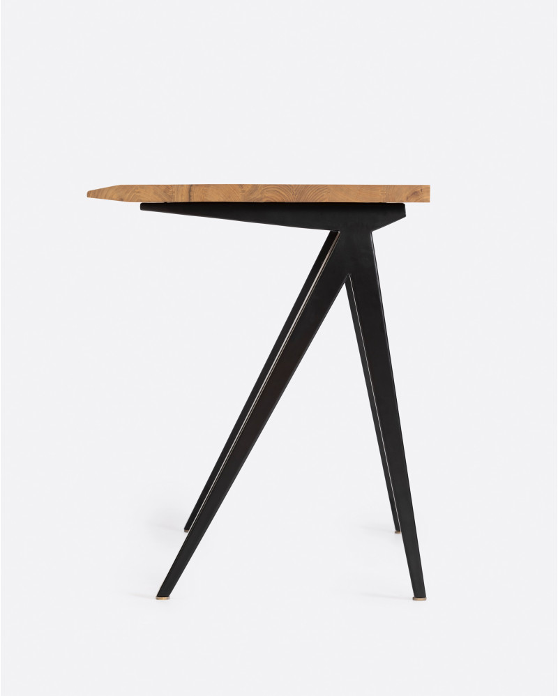 LIKU desk in recycled teak wood and iron 130 x 65 x 74 cm in natural colour