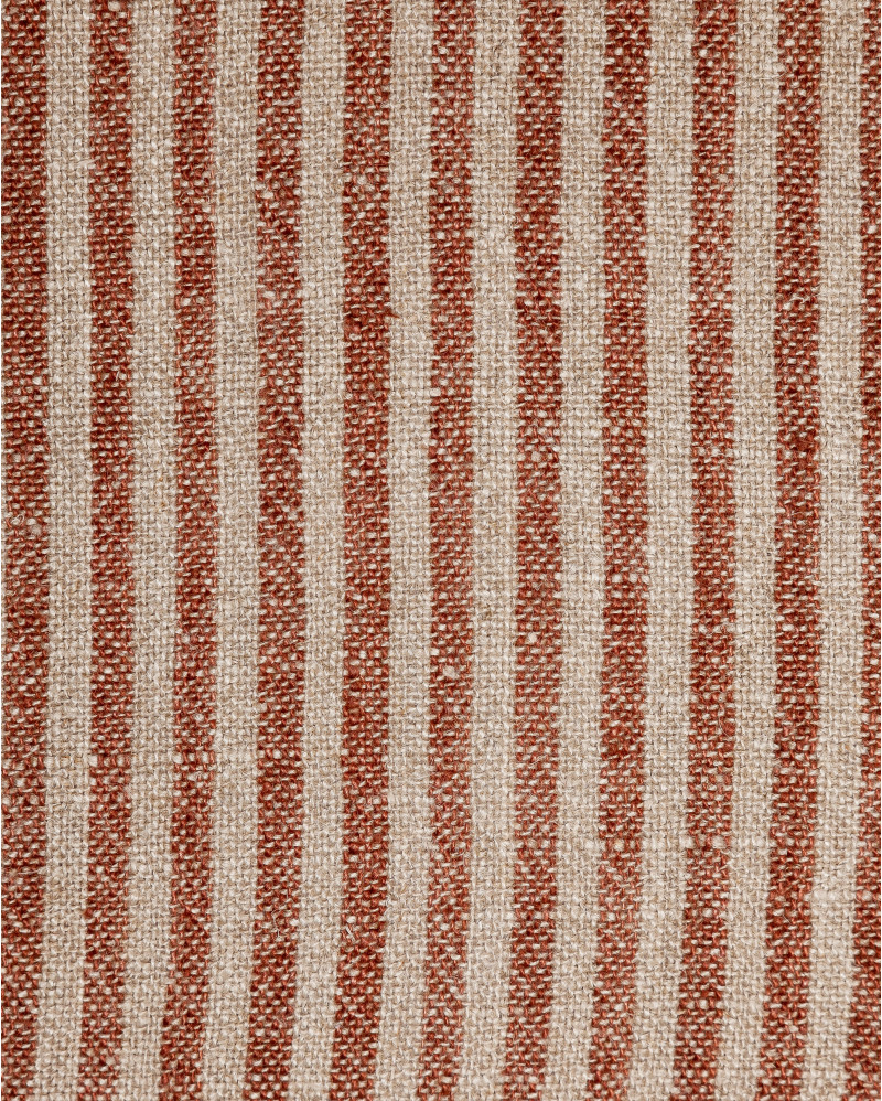 NOHAR cushion cover in linen 50 x 50 cm in natural colour with brown stripes