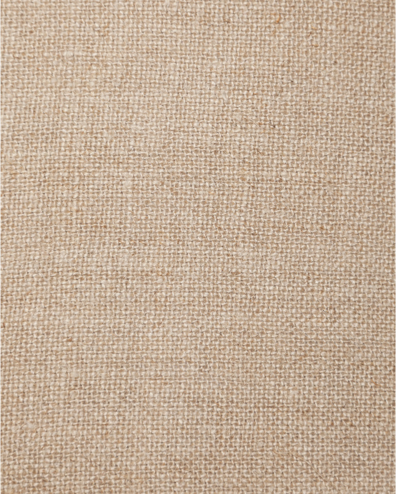 PAWAI cushion cover in linen 60 x 60 cm in natural colour with black overlock