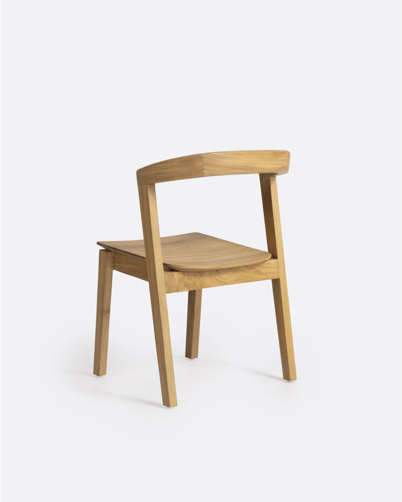 ARC chair without armrests in teak wood 52 x 53 x 76 cm in natural colour