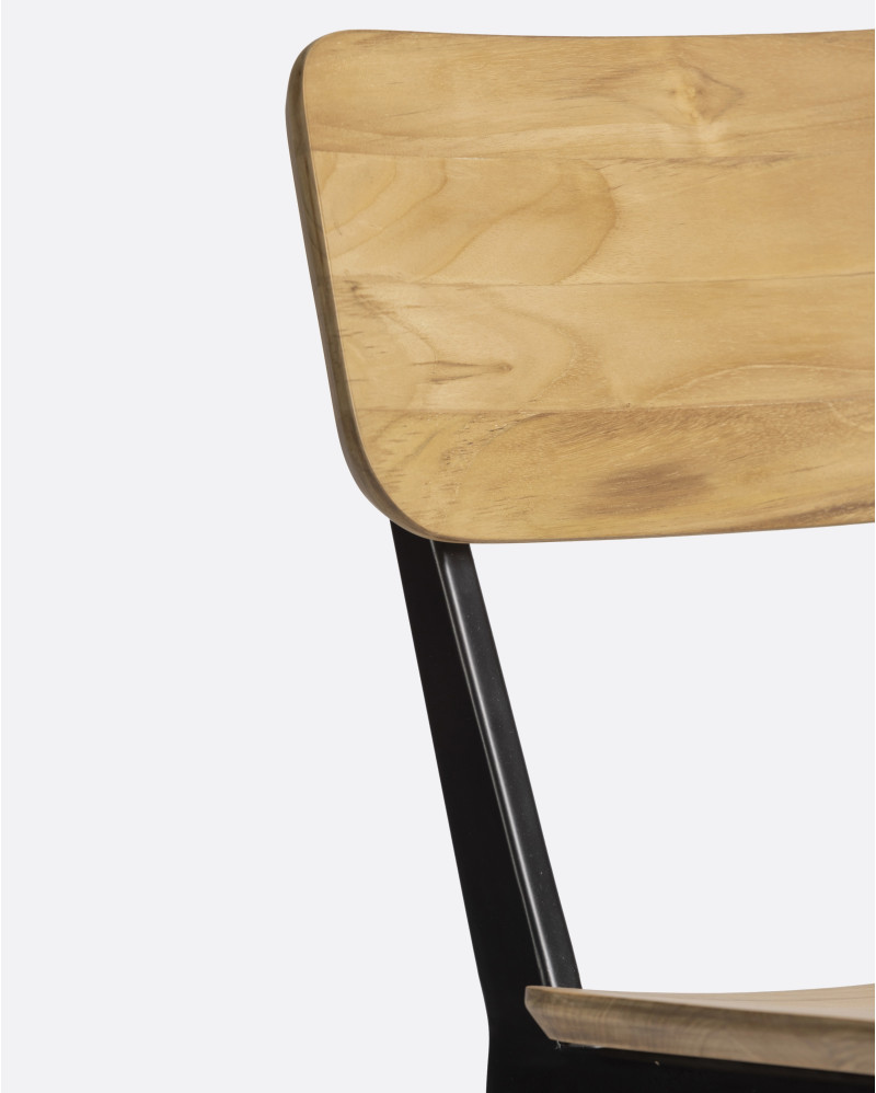 LIKU chair in teak wood and aluminium 44 x 55 x 80 cm in natural colour