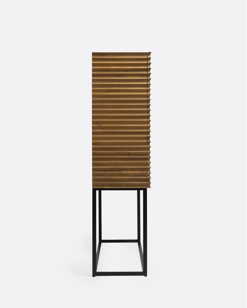 TAMAN sideboard in recycled teak wood and iron 110 x 45 x 170 cm in natural colour