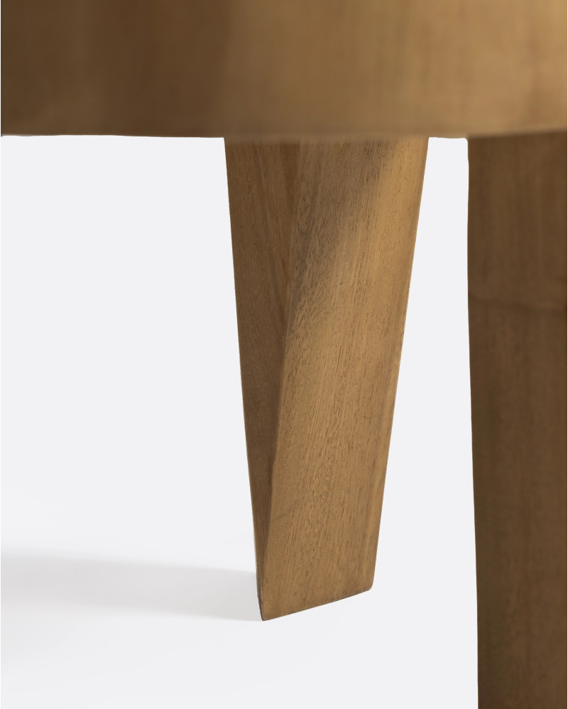 RIVIA side table in suar wood Ø 50 x 37 cm height in natural colour