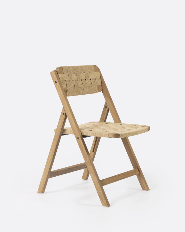 CORA folding chair in teak...