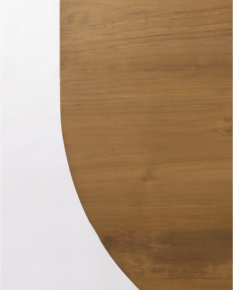 RUMAH dining table in teak wood 80 x 80 x 75 cm round corners in natural colour