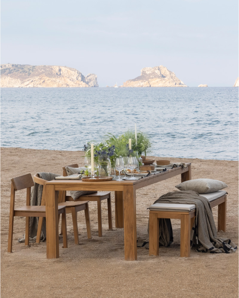 Table à manger d'extérieur GENESIS en bois de teck 250 x 90 x 76 cm