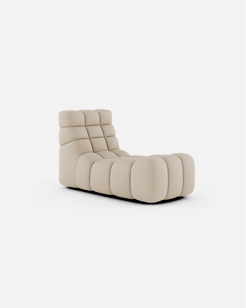 CHOPIN relax chaise longue in recycled olefin 65 x 135 x 76 cm in natural colour