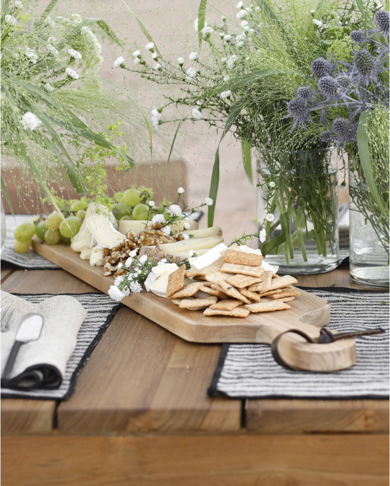 BIG BREAD cutting board in recycled teak wood 70 x 16 x 2 cm