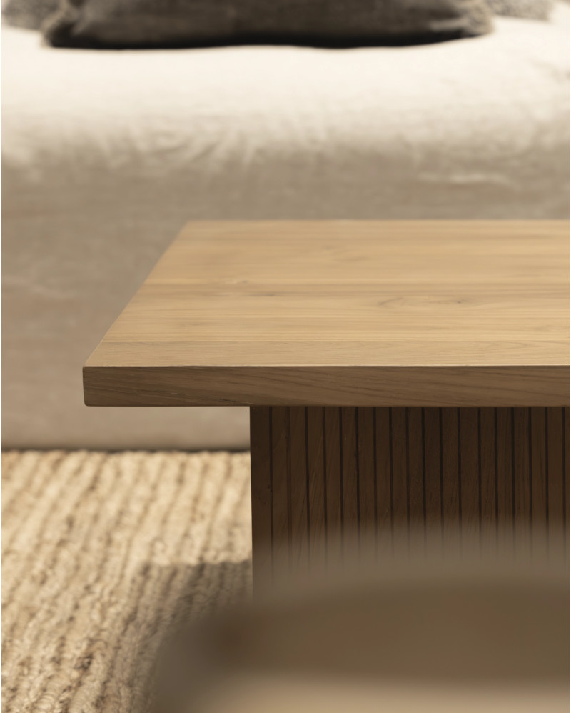 BALARI coffee table in recycled teak wood 170 x 70 x 30 cm in natural colour