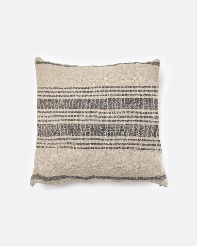 Housse de coussin ZIP en lin 60 x 60 cm