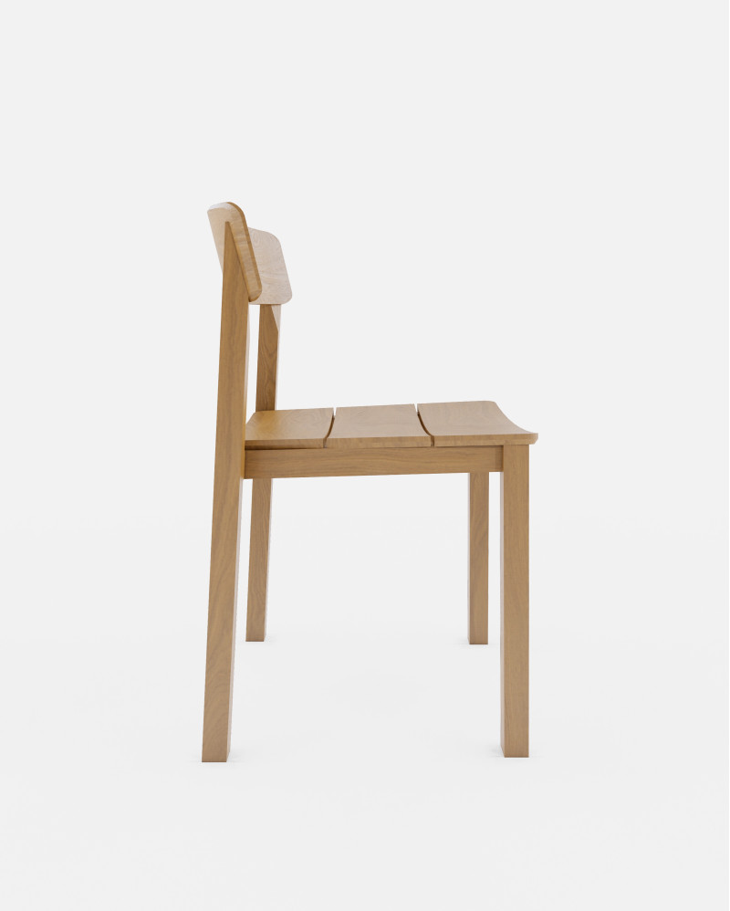 RAWI WA outdoor chair in teak wood 50 x 47 x 78 cm in natural colour