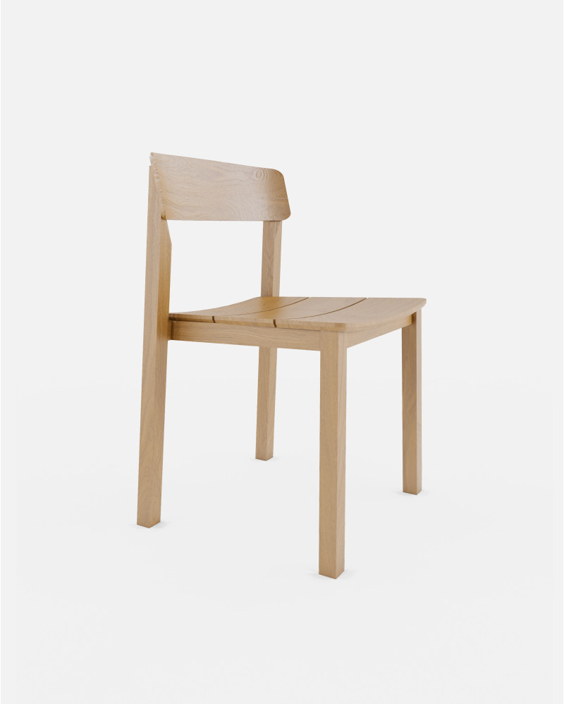 RAWI WA outdoor chair in teak wood 50 x 47 x 78 cm in natural colour