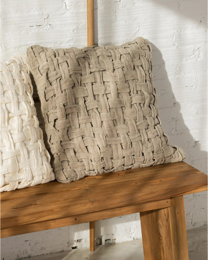 WATRAP cushion cover in linen 60 x 60 cm in natural colour