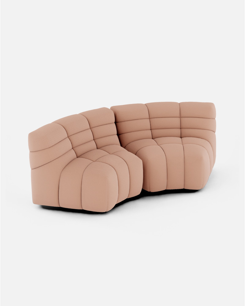 CHOPIN modular round corner sofa 130 x 97 x 80 cm in caldera colour