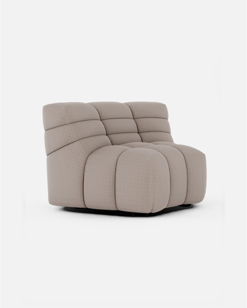 CHOPIN modular round corner sofa 130 x 97 x 80 cm in natural colour