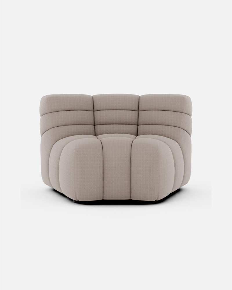 CHOPIN modular round corner sofa 130 x 97 x 80 cm in natural colour