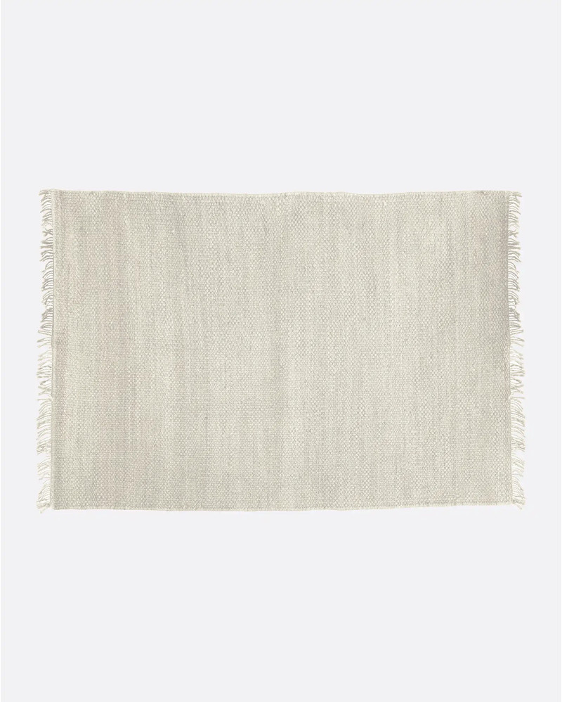 Tapis GOKAK en jute 270 x 180 cm en couleur blanc