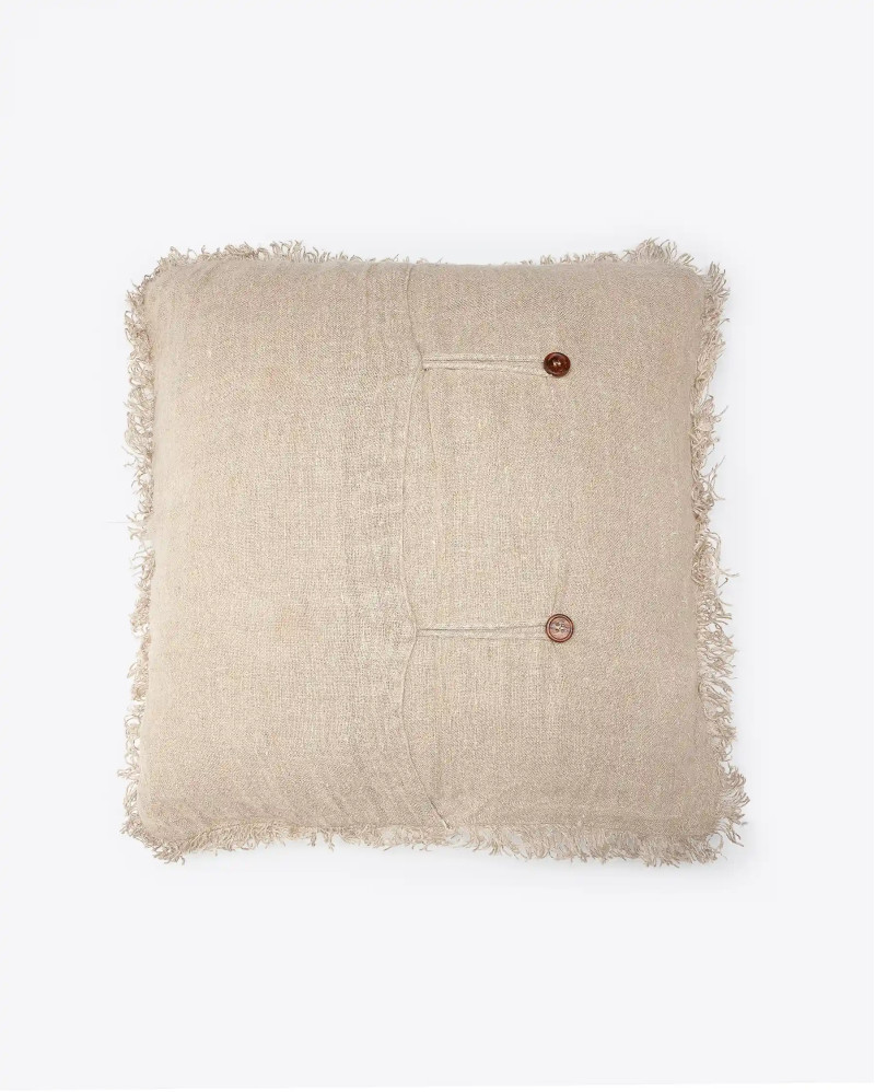 Housse de coussin AKOT en lin 65 x 65 cm