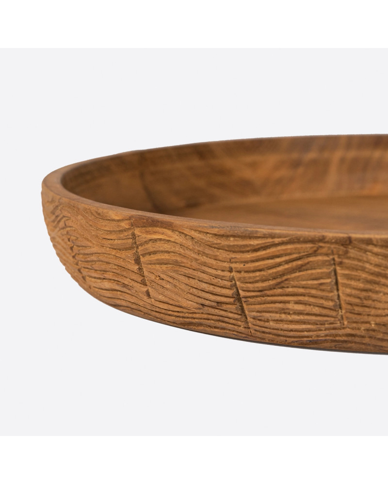 IJEN bowl in recycled teak wood Ø 31 cm x 2,5 cm high in natural colour